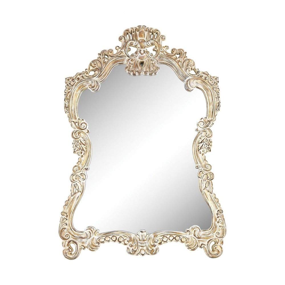 Regence Composite Frame Wall Mirror in Belgian Cream