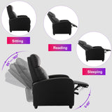 Massage Modern Adjustable Heated Recliner Home Theater Single Sofa Chair