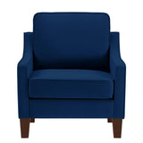 Velvet Upholstered Accent Chair with Arms,Mid Century Modern Arm Chairs for Bedroom,