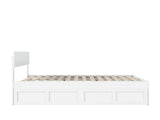 with Underbed Drawers, White