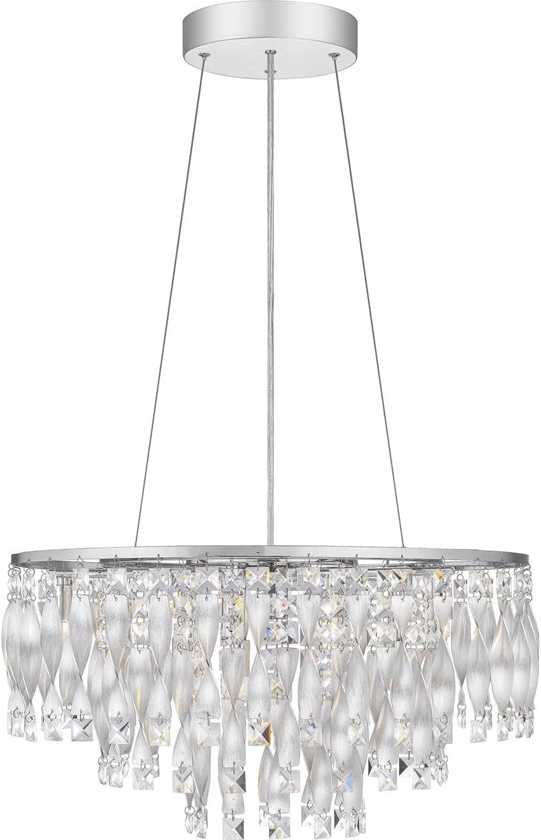 Platinum Collection PCTK2824C Twinkle Crystal Pendant Ceiling Light, 6-Light 240 Total