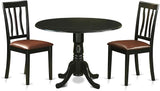 DLAN5-BLK-C 5 Piece Dining Room Table Set Includes a Round Kitchen Table