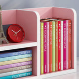 ZKTDJ Bookcases Wood ktop Bookshelf k Organizer Tabletop Storage Rack Small Wooden Co Bookcase Multipurpose Display Shelf Decoration,Natural