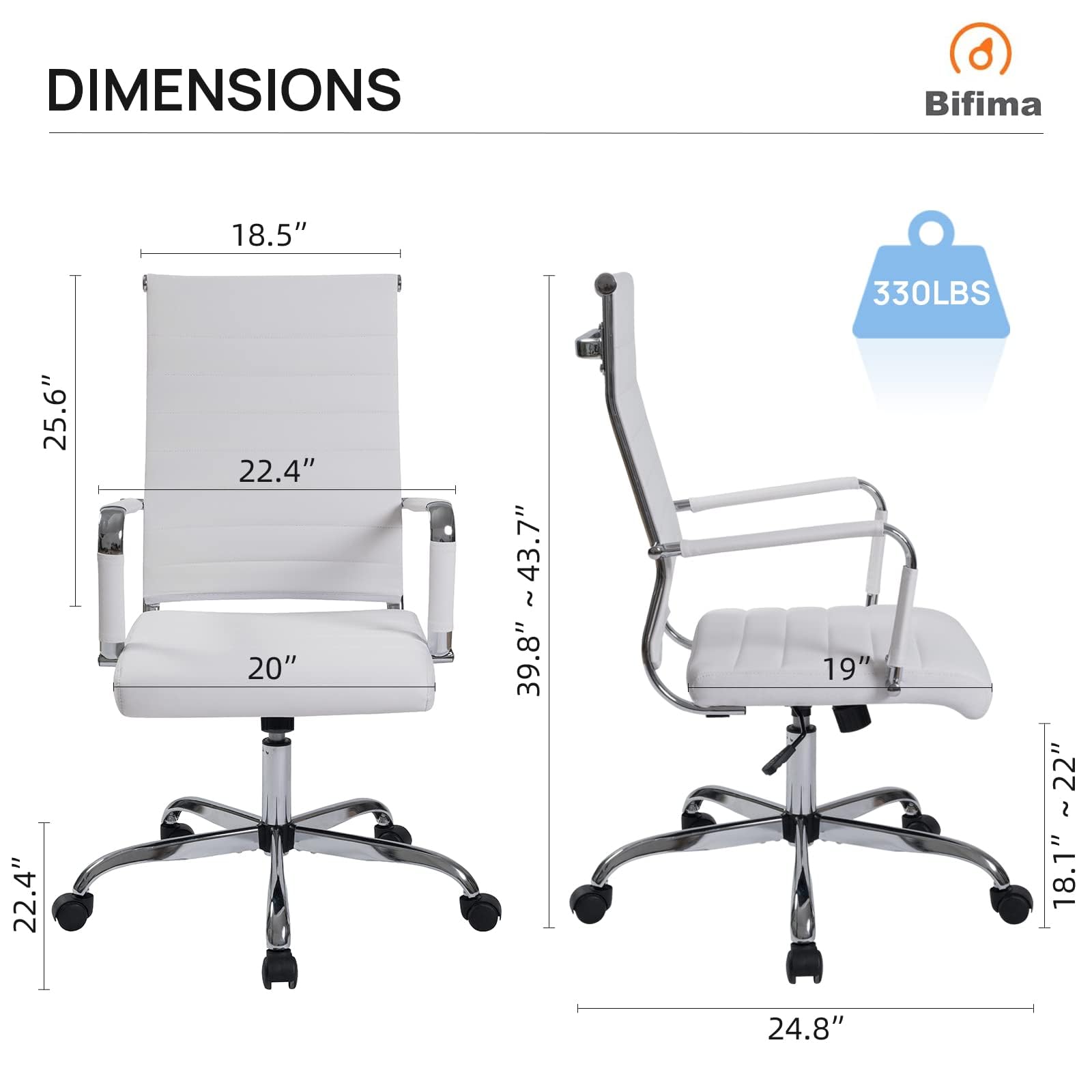 Office Task Chair Set of 6, Ergonomic Desk Chair Leather Conference Room Chairs