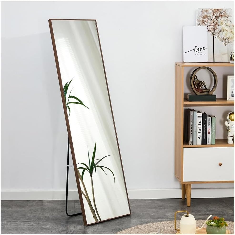 Full Length Solid Wood Frame Floor Mirror for Bedroom