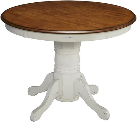 Black Oak 42-inch Round Pedestal Dining Table with Hardwood Solids Construction,