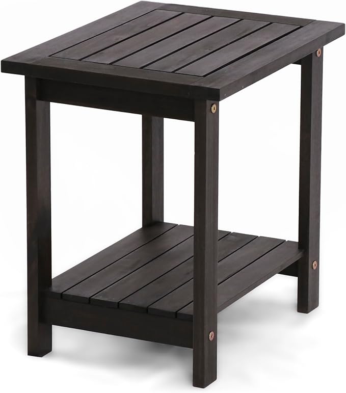 Double Adirondack Side Table, Weather-Resistant Rectangular End Table for Patio