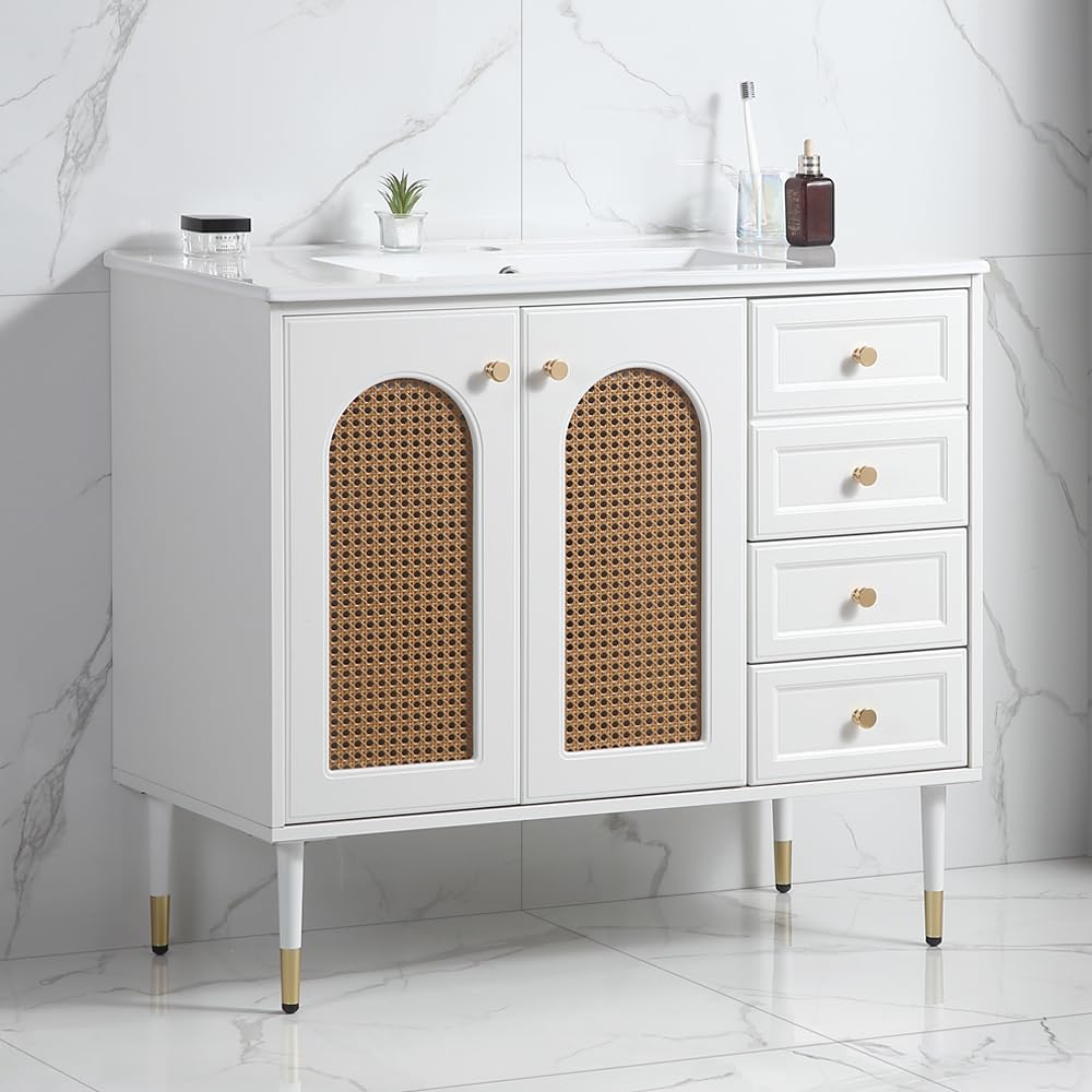 36" Bathroom Vanity Combo,Bathroom Storage Cabinet with Single Sink