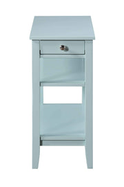 American Heritage 1 Drawer Chairside End Table with Shelves, 23.5"L x 11.25"W x 24"H