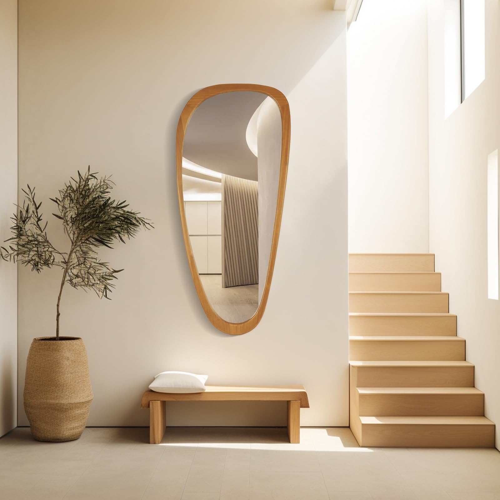Asymmetrical Mirror, Irregular Mirror Full Length, Boho Wall Mirrors