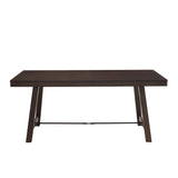 Liam Rustic Farmhouse Trestle Style Dining Table, 70 Inch,