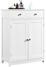 Bathroom Storage Cabinet with Drawer and Double Doors, Free-Standing Organizer