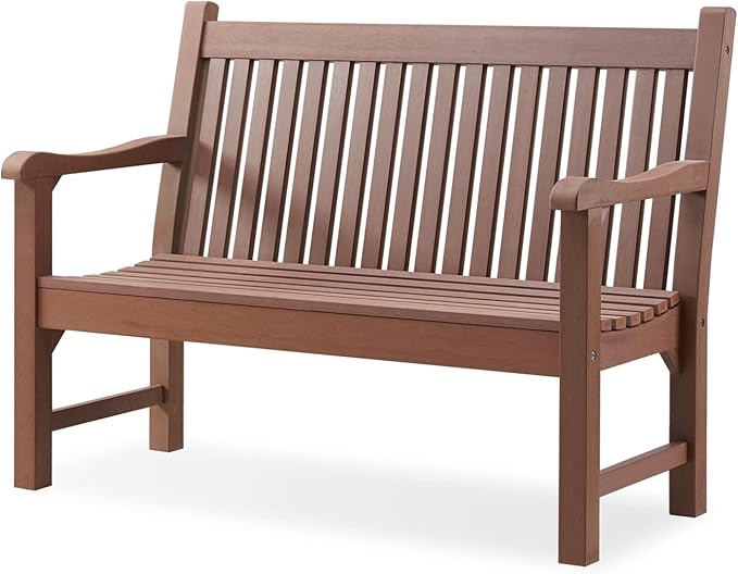 Garden Bench, 2-Person Poly Lumber Patio Bench
