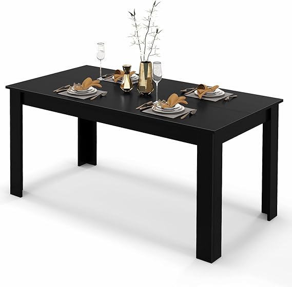 63 Inch Rectangular Dining Table for 4-6 People