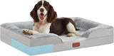 Large 3-Sided Memory Foam Dog Bed, Orthopedic Pet Couch Bed for Large Dogs