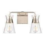 47601/2 Brookville 15'' Wide 2-Light Vanity Light with Satin Nickel Finish