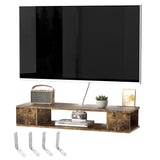 TV Stand, Wall Mounted Entertainment Center and Cabinet Shelf