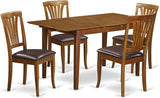 PSAV7-SBR-C 7 Piece Modern Dining Set Consist of a Rectangle Wooden Table