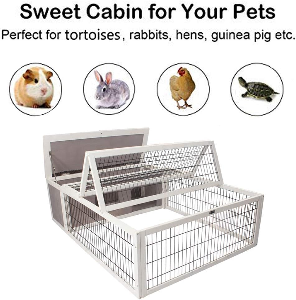 Tortoise House Habitat Wooden Small Animal Hutch Enclosure Indoor/Outdoor