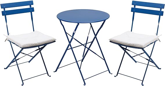 3-Piece Bistro Set Folding Outdoor Furniture Sets Portable Design for Bistro