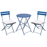 3-Piece Bistro Set Folding Outdoor Furniture Sets Portable Design for Bistro