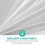 Heavyweight Feathers Down Comforter Oversized Queen Size - Cotton Quilted Thicker Winter Warmest Duvet Insert for Colder Weather/Sleepers (98x98, Ivory White)