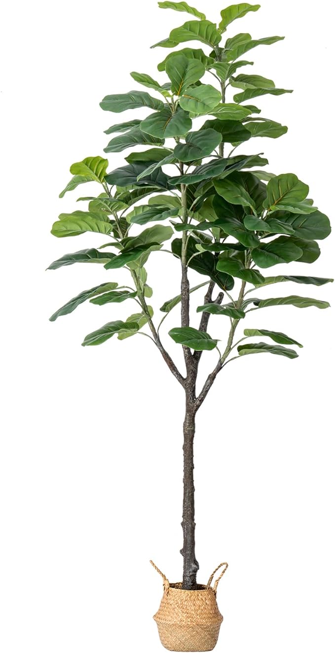 Artificial Fiddle Leaf Fig Tree - 6ft Fake Ficus Lyrata Plant
