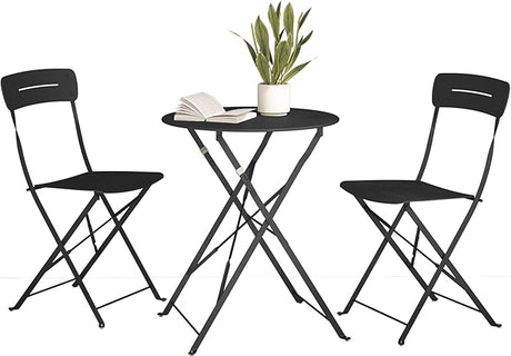 Premium Frame Patio Bistro Set, Colorful Folding Outdoor Patio Furniture Sets
