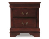 Alisdair Traditional 2 Drawer Nightstand, Dark Brown