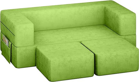 Kids Couch, Toddler Couch with Washable and Durable Covers, Modular Kids Sofa Couch