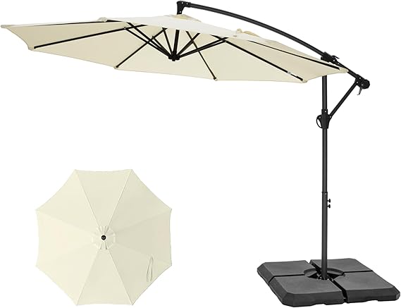 10 ft Cantilever Patio Umbrellas, Offset Hanging Outdoor Umbrella