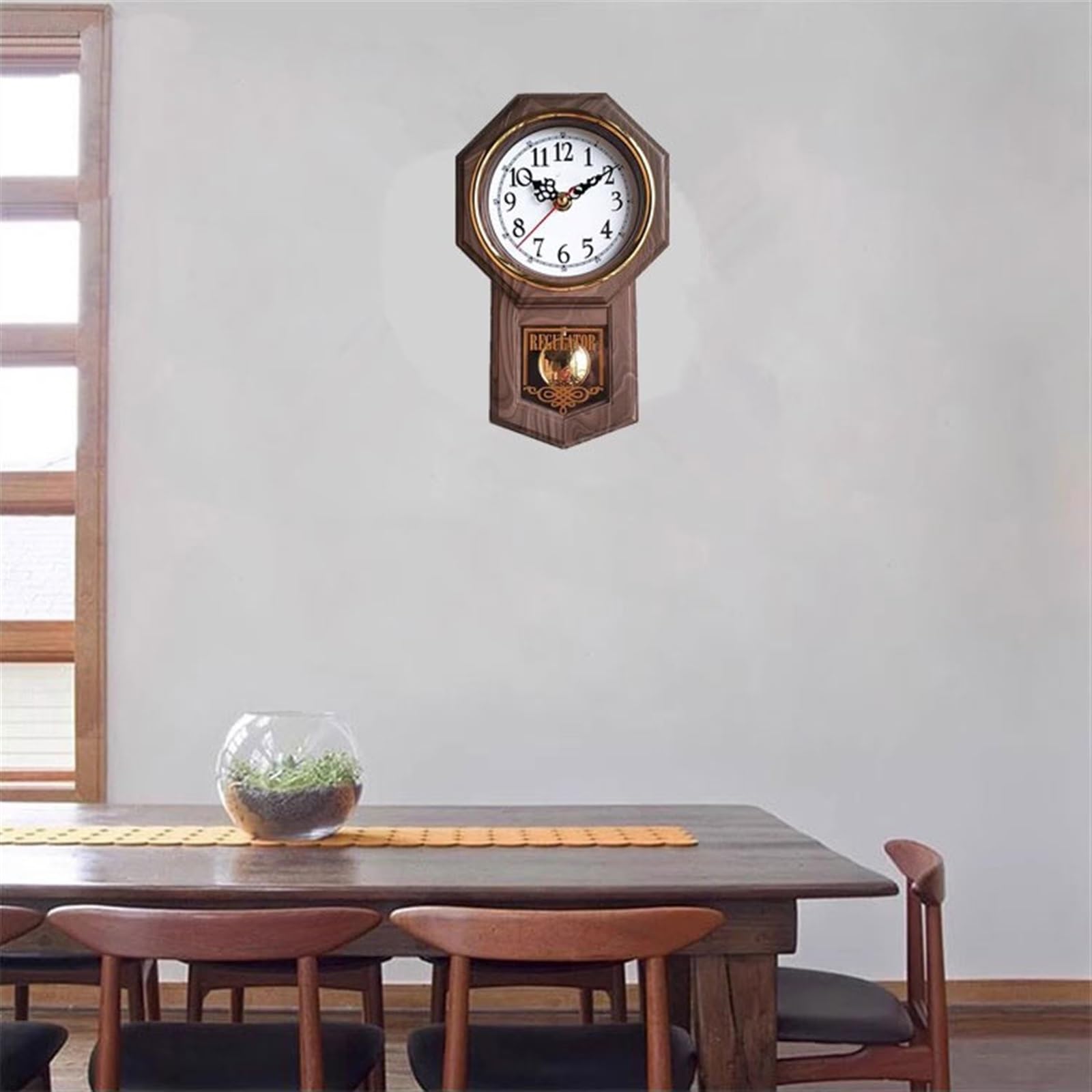 Wall Clocks Fashion Creative Classic Retro Swing Room Living Room Imitation Wood