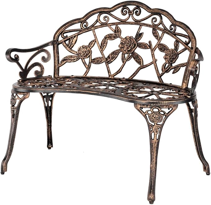 Outdoor Cast Aluminum Patio Bench