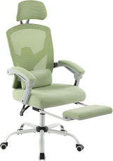 Home Office Desk Chair with Footrest, High-Back Mesh Rolling Swivel Reclining Chairs