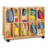 3946JC 20 Section Mobile Backpack Cubbie - Kids Classroom Coat Locker