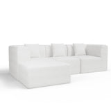 3 Seat Sofa - 94.8" L Shaped Futon Couch Modular Sectional Sofa for Living Room Convertible Sectional Cloud Couch