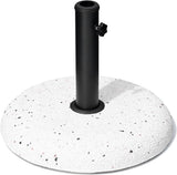 Patio Umbrella Base, 45lbs Heavy Duty Table Umbrella Base, Round Cobble Cement Market Umbrella Stand