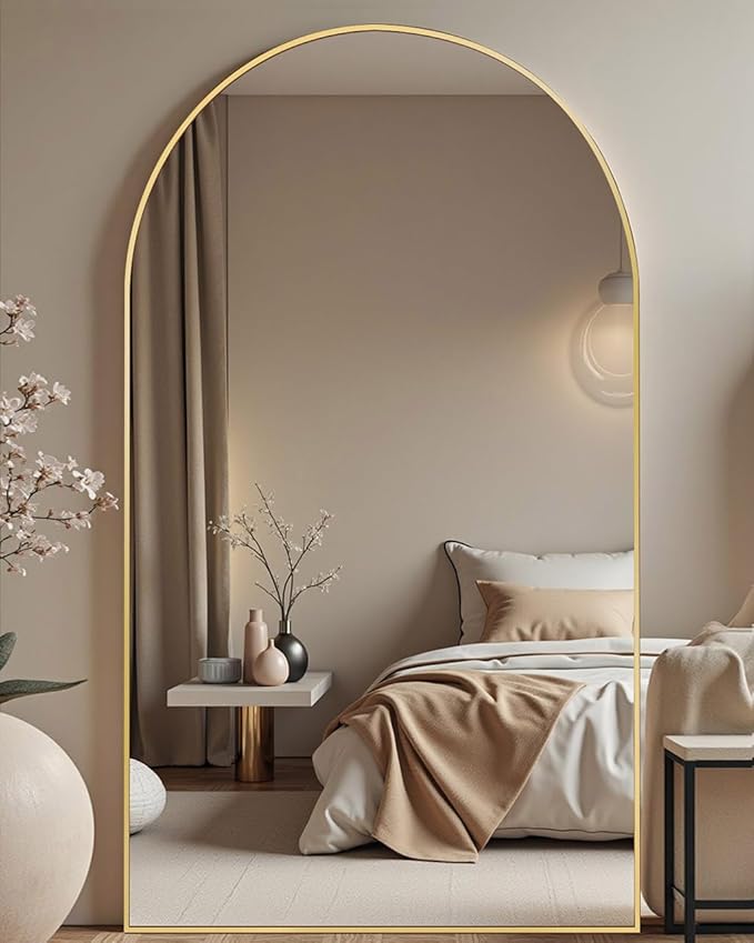 Arched Full-Length Mirror with Explosion-Proof HD Glass