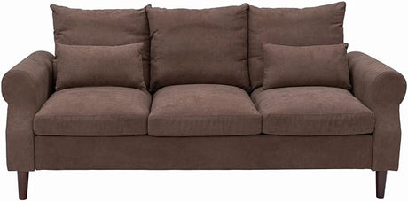 Sectional Sofa 3 Seat Couch, Modern Sofa with Solid Wood Legs, Couches Sofas for