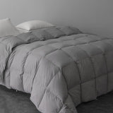 MAXICOZY Luxury Feather Down Comforter King Size, All Seasons Duvet Insert, Ultra-Soft 750 Fill Power Bed Comforters Hotel Collection, Fluffy Medium Warmth, (106x90, Grey)