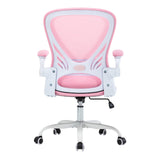 Desk Chair Mesh Office Chair with Flip-up Arms Mid Back Swivel Computer Chair Home