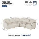 Sectional Couch L Shaped Sofa with Storage, Corner Modular Sofa with Chaise, 86