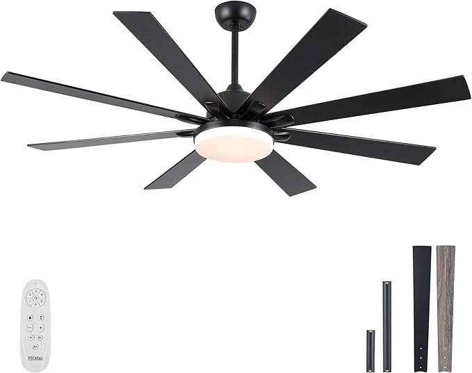 62 inch Ceiling Fans with Lights and Remote Control