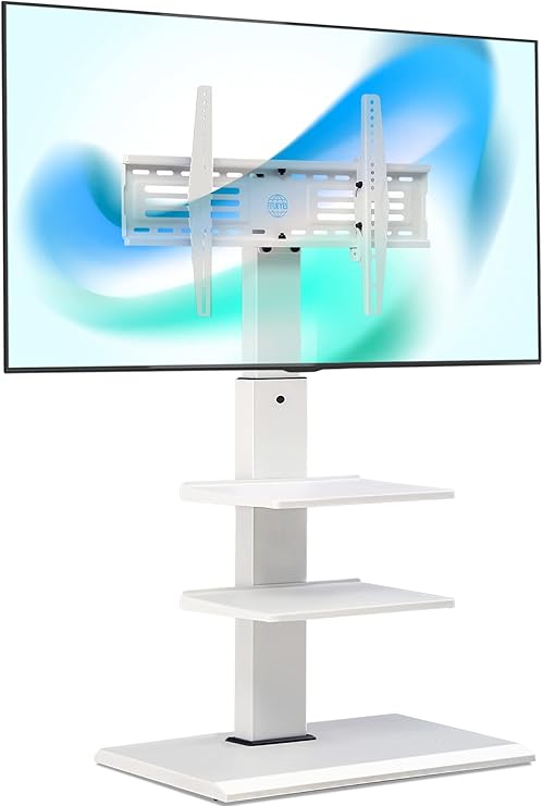 Iron Base Universal Floor TV Stand Corner Swivel Tilt Mount for 32-75 Inch TVs