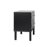 Nightstand Bedside Table, Black Nightstand