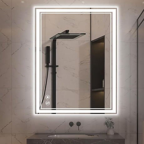 32“ x 32” LED Mirror for Bathroom Bathroom Mirror with Lights Front and Backlit LED