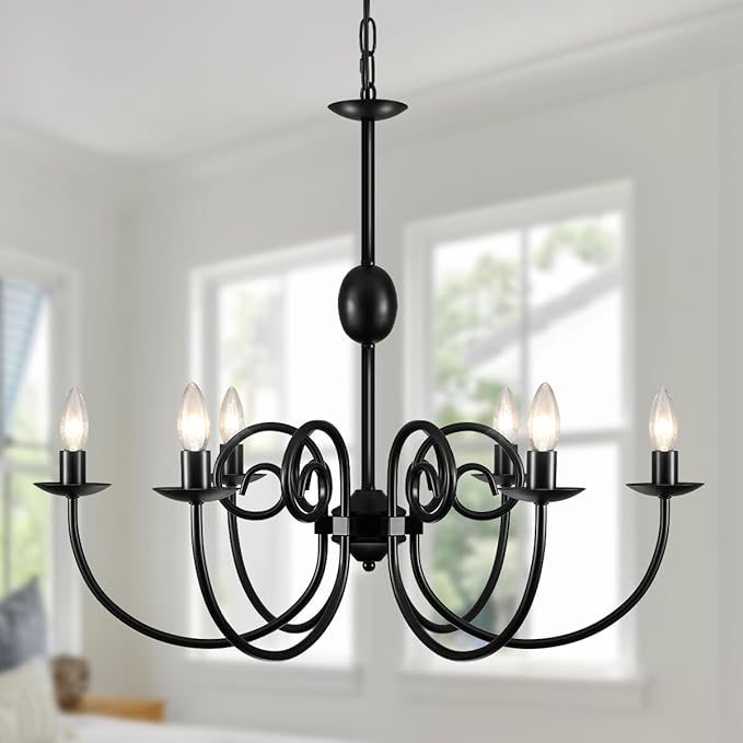 12-Light Large Wagon Wheel Chandelier, Farmhouse Black Chandelier