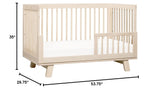 Hudson 3-in-1 Convertible Crib with Toddler Bed Conversion Kit in Washed Natural,