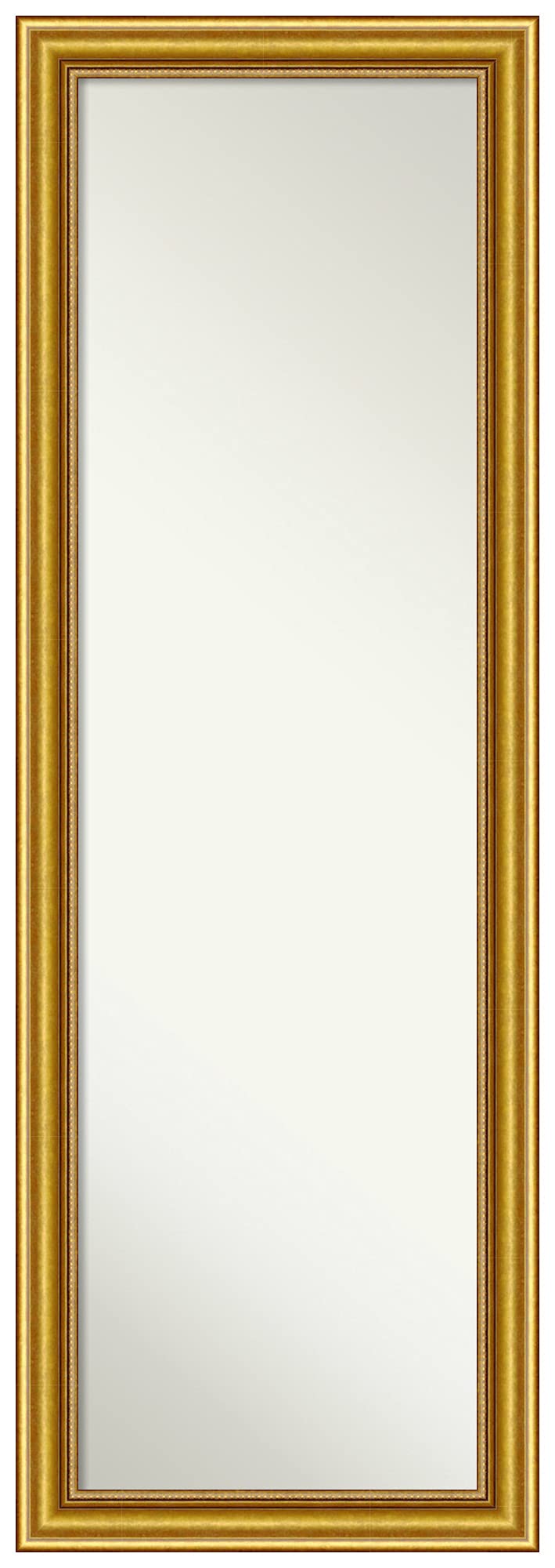 Wood Door Wall Mirror, Full Length Mirror Townhouse Gold Full Body