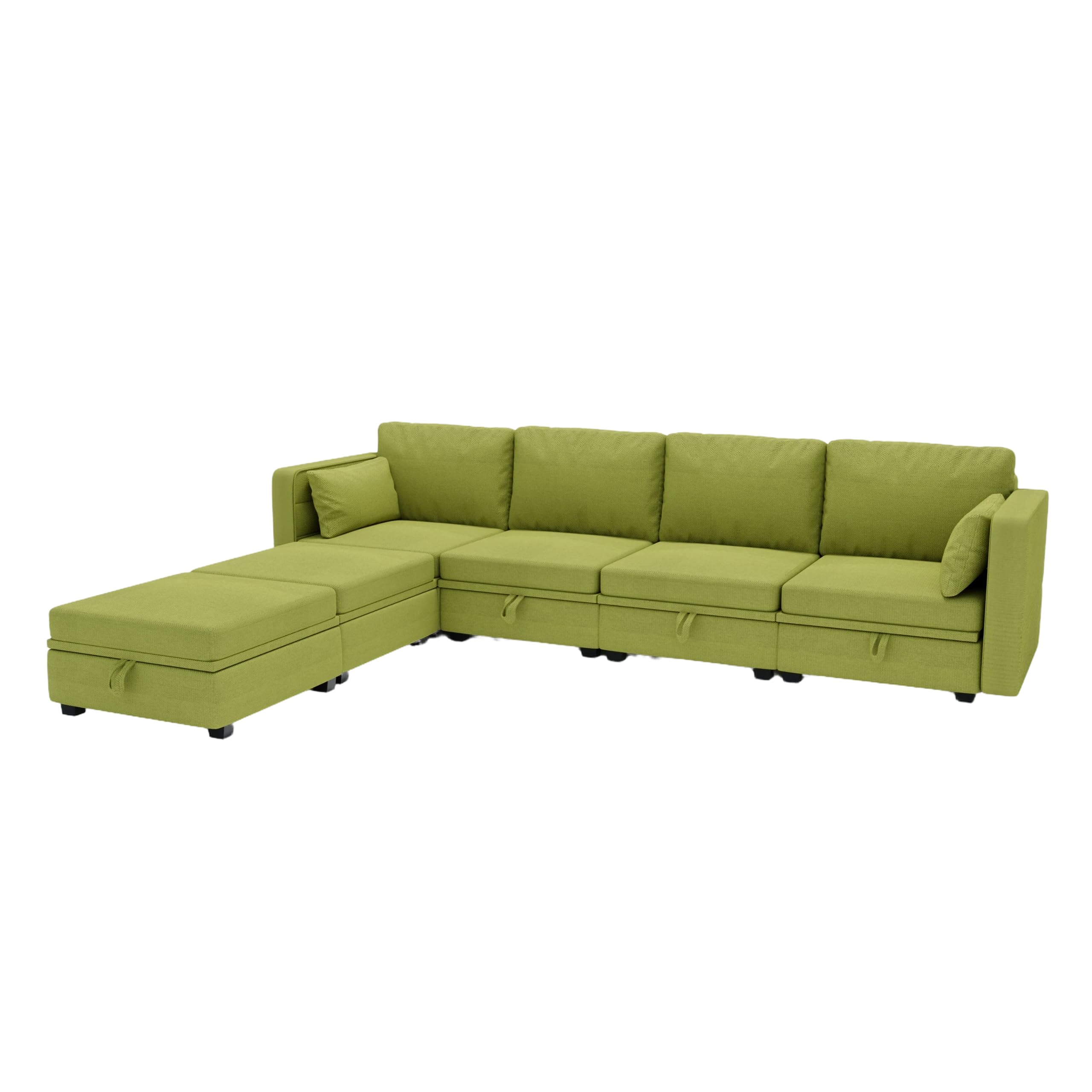 U-Shape Symmetrical Corner Couch Adjustable Backrest & Armrest for Living Room